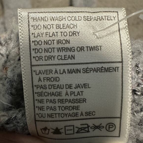 BB Dakota L Speckle Agent Cardigan Sweater Wool Blend Knit 3 Button V- Neck Gray - Picture 9 of 11